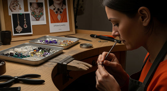 artisanal jewelry workspace